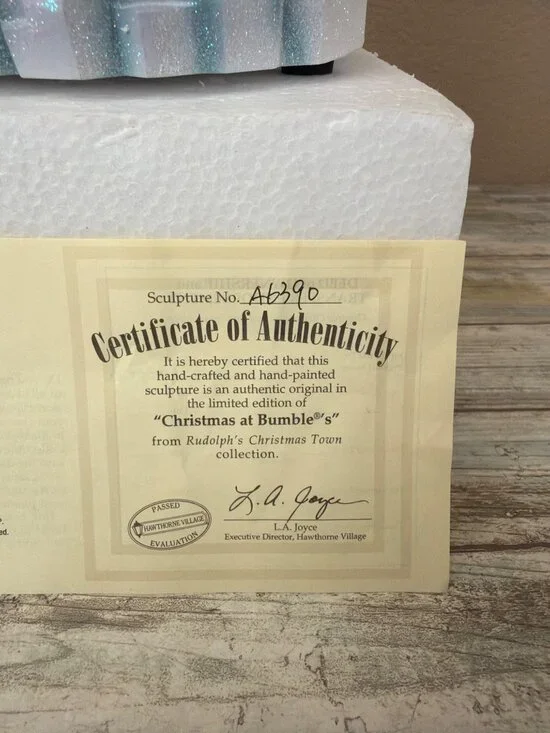 Hawthorne Village Rudolph's Town Abominable Snowman Christmas at Bumble's NEW - Picture 2 of 16